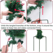 Lighted Artificial Christmas Urn Filler Bushes, Pre-lit, Outdoor, Bulk Quantity