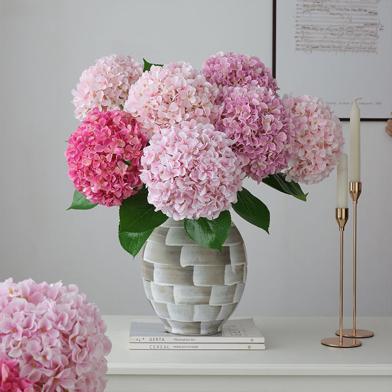 10 Pcs Extra Large Artificial Hydrangea Flower Stems 20-25 Inch Silk Bulk for Wedding Centerpieces and Home Decor