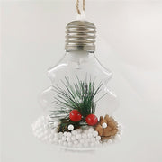 5 Pcs Light Up Clear Christmas Ball Ornaments Hanging Decorations