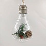5 Pcs Light Up Clear Christmas Ball Ornaments Hanging Decorations