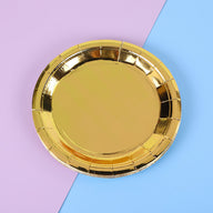 Bulk 50 Pcs Gold Disposable Dinnerware Set Paper Plates Paper Cups Paper Napkin Knife Fork Spoon Party Supplies Wholesale