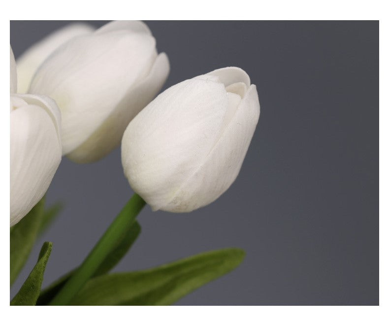 13 Inch Artificial Tulip Stems, 10 Pcs Real Touch Silk Tulips Bulk Wholesale