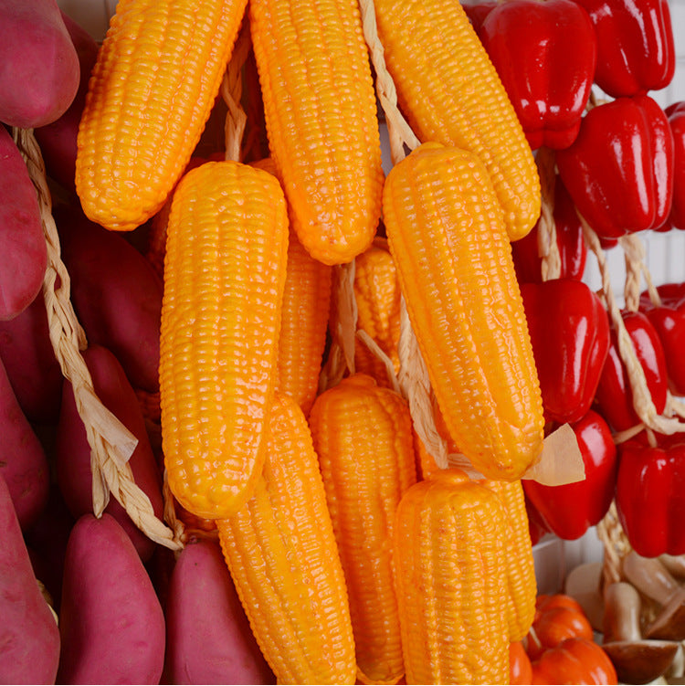 Artificial Hot Chili Pepper Garland 10 Pcs 12 Inch Lifelike Hanging Vegetable String for Home Kitchen Wall Decoration