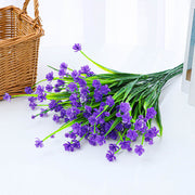 8 Bundles Artificial UV Resistant Plastic Flowers for Outdoors Garden Wedding Farmhouse Decor