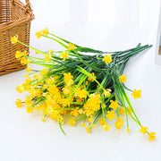 8 Bundles Artificial UV Resistant Plastic Flowers for Outdoors Garden Wedding Farmhouse Decor