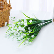 8 Bundles Artificial UV Resistant Plastic Flowers for Outdoors Garden Wedding Farmhouse Decor