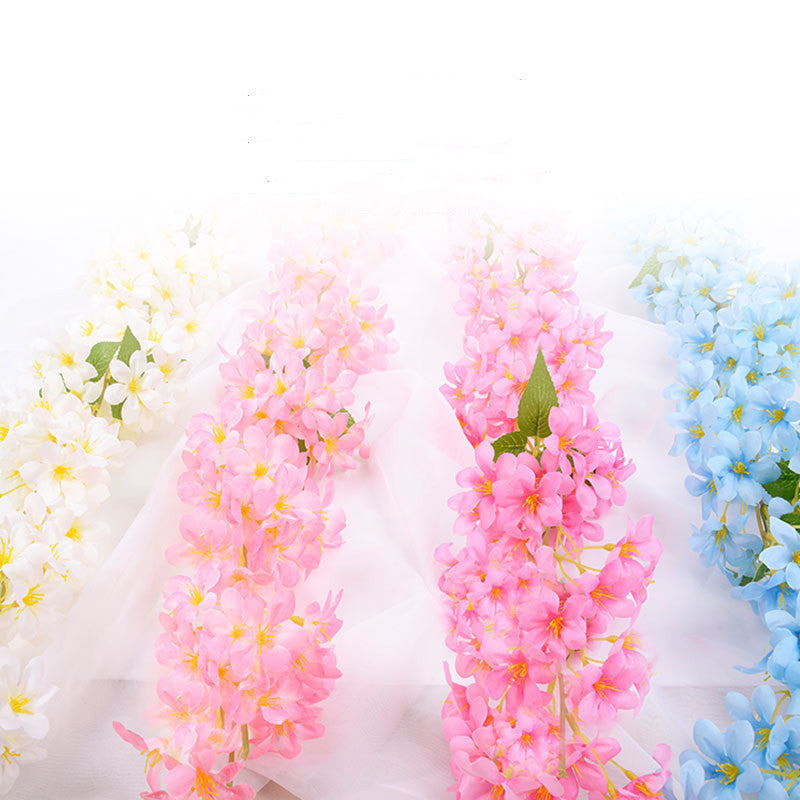 70 Inch Silk Jasmine Flower Vine Garland, 1 Pc Artificial Hanging Spring Decoration