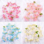 70 Inch Silk Jasmine Flower Vine Garland, 1 Pc Artificial Hanging Spring Decoration