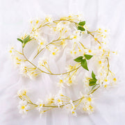 70 Inch Silk Jasmine Flower Vine Garland, 1 Pc Artificial Hanging Spring Decoration