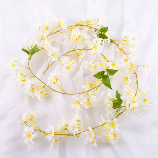 70 Inch Silk Jasmine Flower Vine Garland, 1 Pc Artificial Hanging Spring Decoration