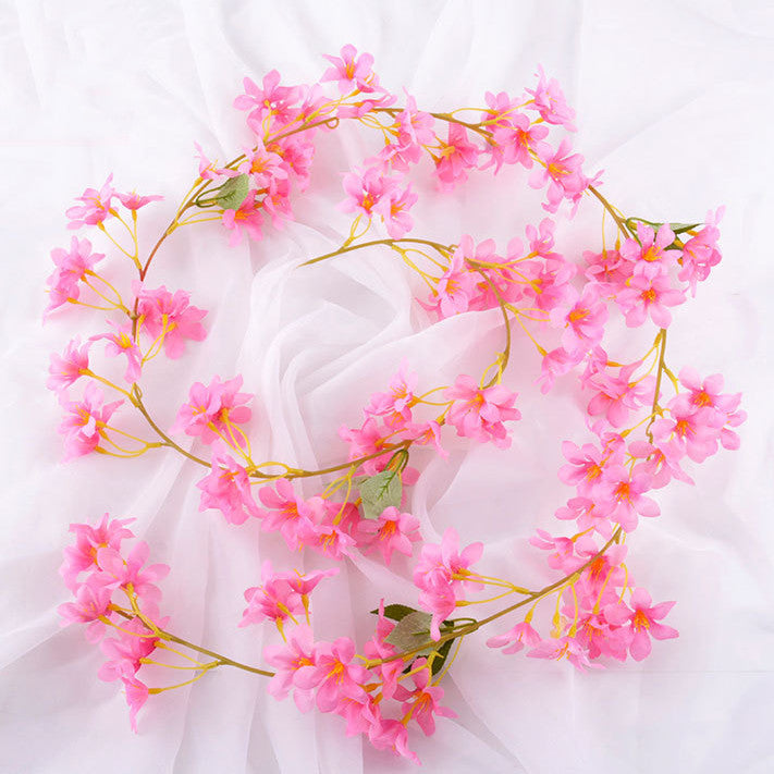70 Inch Silk Jasmine Flower Vine Garland, 1 Pc Artificial Hanging Spring Decoration