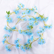 70 Inch Silk Jasmine Flower Vine Garland, 1 Pc Artificial Hanging Spring Decoration
