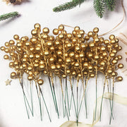20 Pcs Artificial Berry Stems Branches for Christmas Tree Decorations, 12 Inch, Red