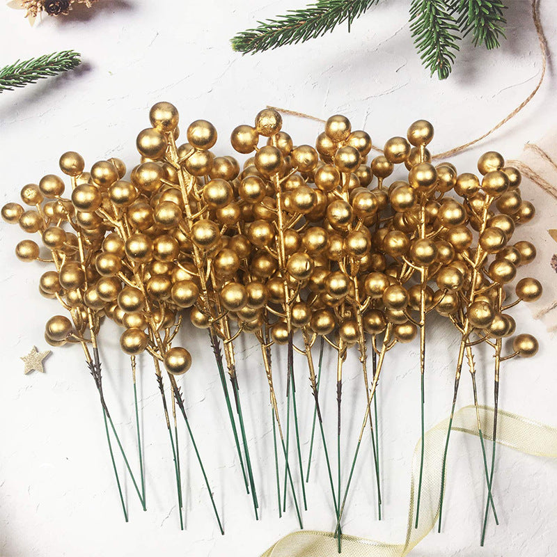 20 Pcs Artificial Berry Stems Branches for Christmas Tree Decorations, 12 Inch, Red