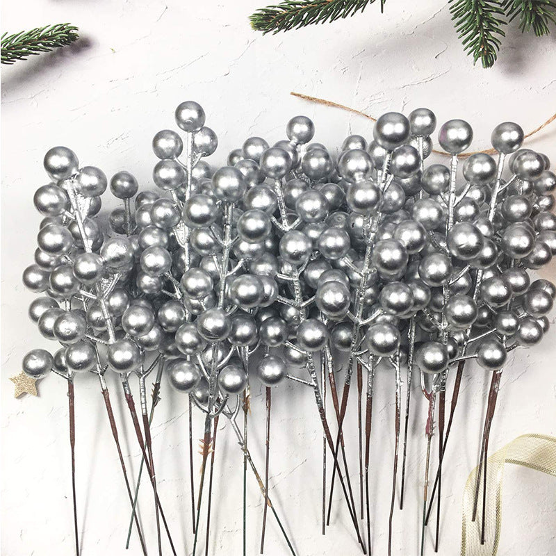 20 Pcs Artificial Berry Stems Branches for Christmas Tree Decorations, 12 Inch, Red