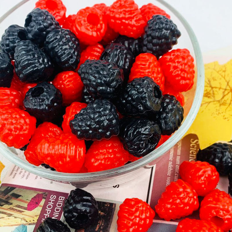 20 Pcs Artificial Raspberry and Blackberry Fruits Lifelike Berry Decorative Bulk Set