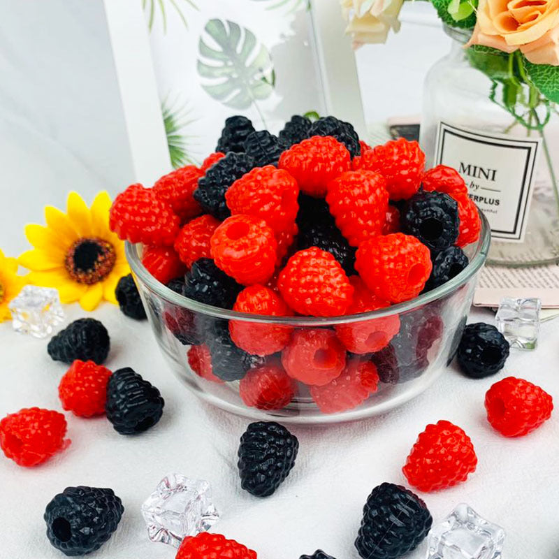 20 Pcs Artificial Raspberry and Blackberry Fruits Lifelike Berry Decorative Bulk Set