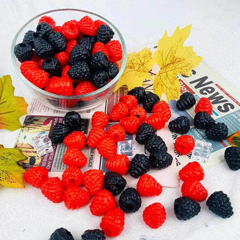 20 Pcs Artificial Raspberry and Blackberry Fruits Lifelike Berry Decorative Bulk Set