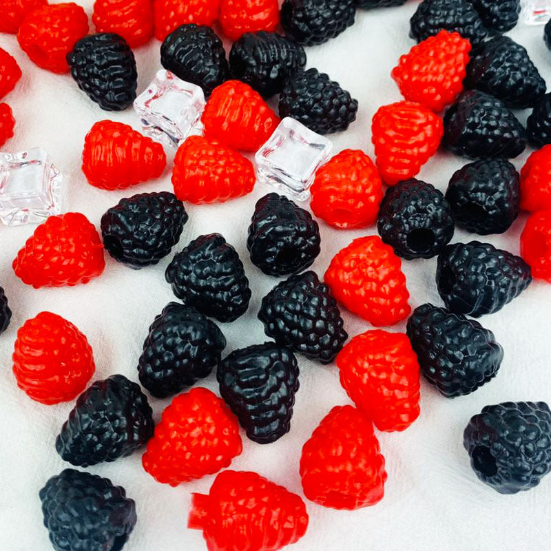20 Pcs Artificial Raspberry and Blackberry Fruits Lifelike Berry Decorative Bulk Set