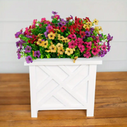 20 Bundles Artificial Flowers for Outdoor Home Decor, Spring Fall Seasonal, Silk Fake Plants