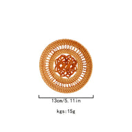 Vietnamese Autumn Vine Woven Coasters | Hollow-Out Design Heat-Resistant Table Mats 3.1"/3.9"/5.1"