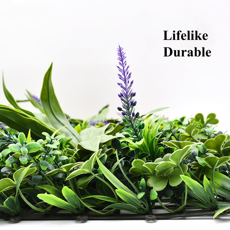 12 Inch 12 Pcs Greenery Backdrop Wall Panels UV Stable Artificial Plant Decor for Indoor Outdoor Garden Fence