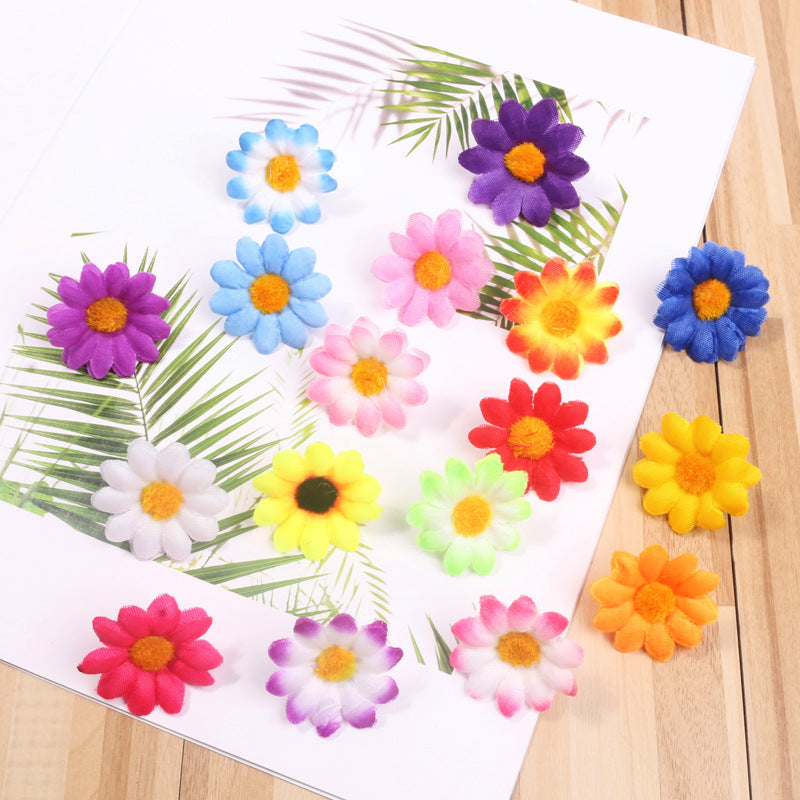 20 Pcs Artificial Silk Daisy Flower Heads for Wedding Party DIY Craft Bulk Pack