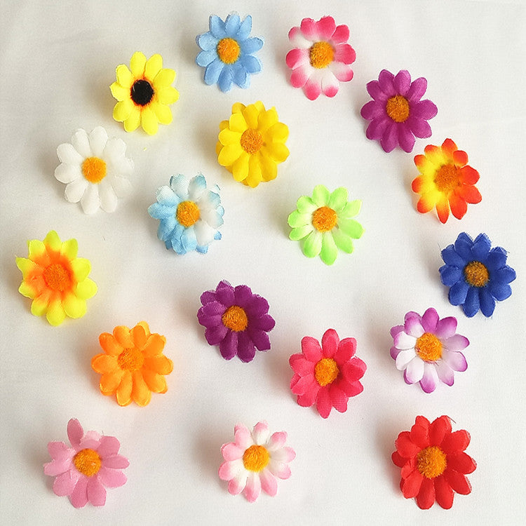 20 Pcs Artificial Silk Daisy Flower Heads for Wedding Party DIY Craft Bulk Pack