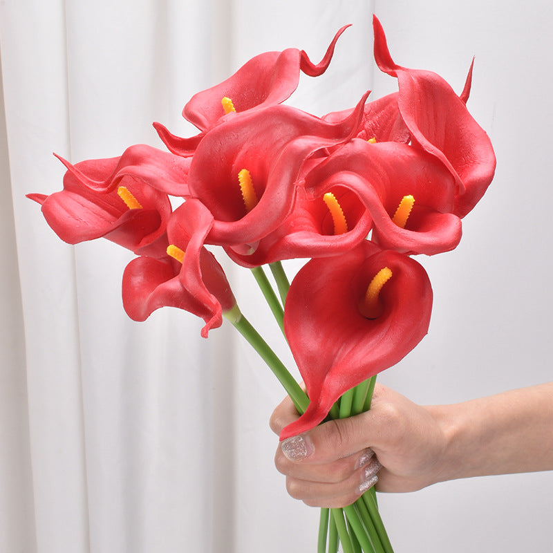 20 Pcs 13 Inch Artificial Calla Lily Bouquet Faux Silk Flowers Bulk