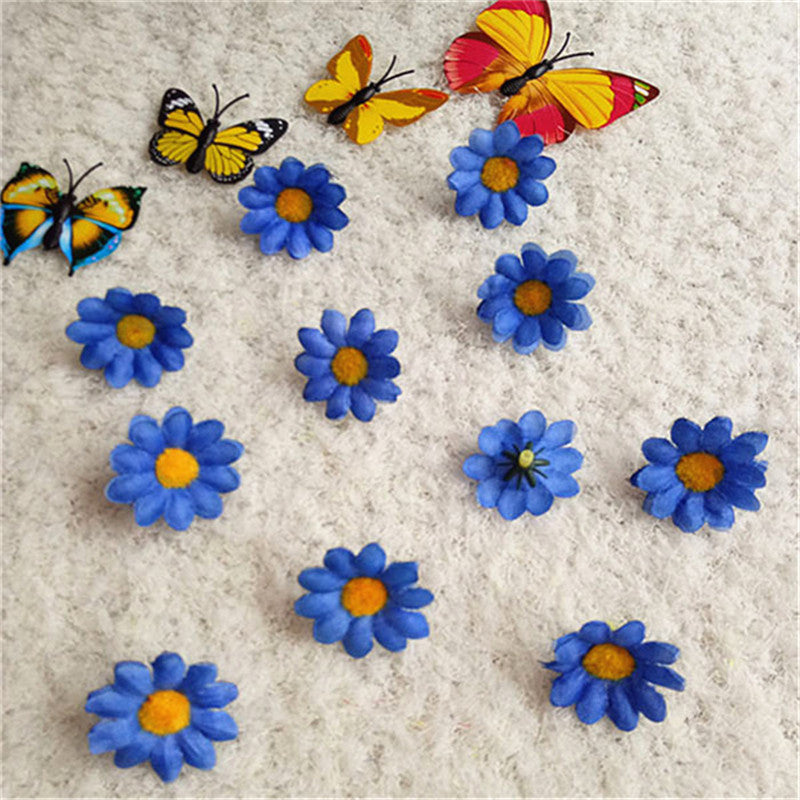20 Pcs Artificial Silk Daisy Flower Heads for Wedding Party DIY Craft Bulk Pack