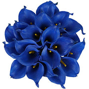 20 Pcs Artificial Calla Lily Bouquets Real Touch Silk Flowers for Centerpieces