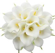 20 Pcs Artificial Calla Lily Bouquets Real Touch Silk Flowers for Centerpieces