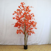 Artificial Japanese Maple Silk Tree 36 Inch Fall Colors Lifelike Plant with Basket Decoration Bulk Wholesale
