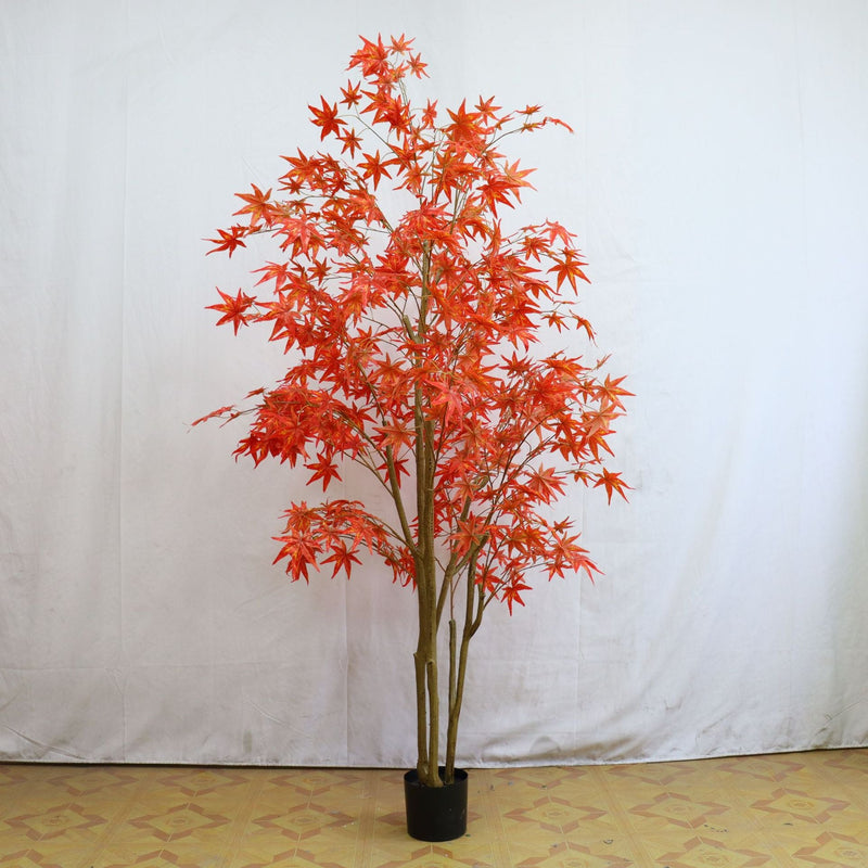 Artificial Japanese Maple Silk Tree 36 Inch Fall Colors Lifelike Plant with Basket Decoration Bulk Wholesale