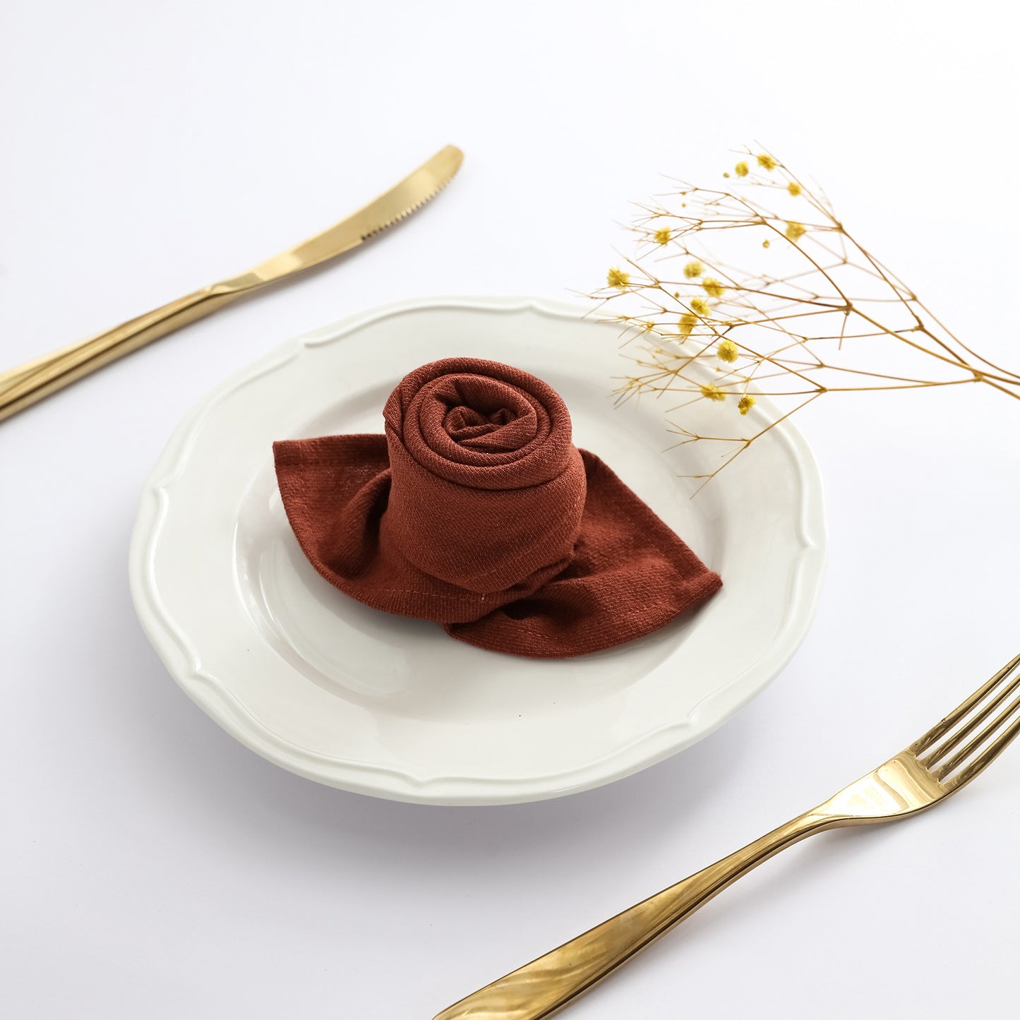 Bulk organic cotton napkins wedding party hotel table decoration wholesale