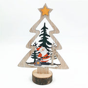 Christmas Table Ornaments Set with Xmas Tree and Snowman Decorations for Holiday Party Centerpiece Bulk Pack