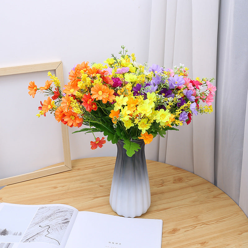 12 Bundles Faux Daisy Flowers 12 Inch UV Resistant Artificial Greenery for DIY Home Garden Wedding Party Decor