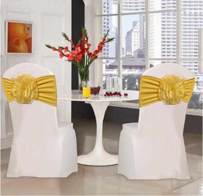 Bulk 10 Pcs Organza Bow Chair Sashes for Banquet Parties Decoration Wholesale