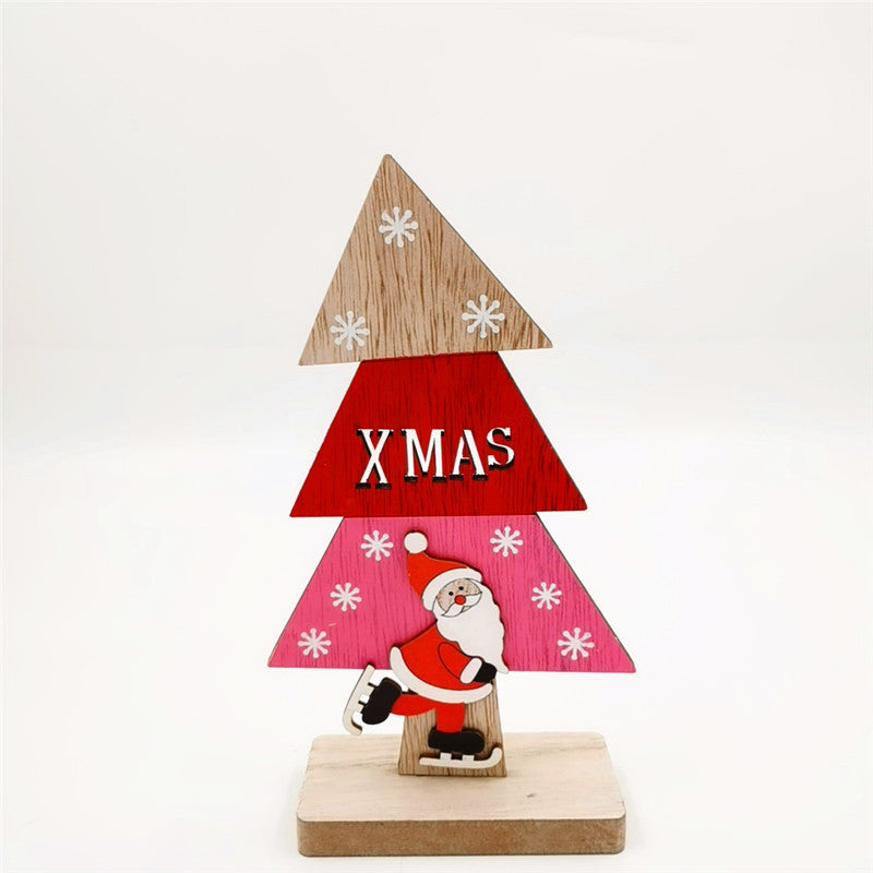 10 Pcs Christmas Sign Ornaments with Santa Claus, Snowman, Reindeer for Desk, Fireplace, Bookshelf Decor