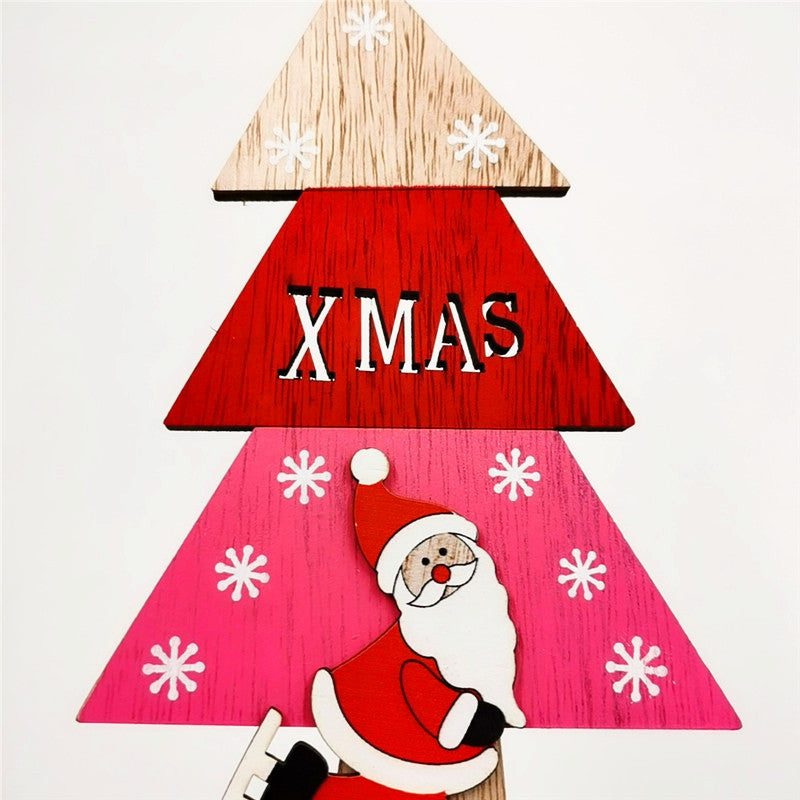 10 Pcs Christmas Sign Ornaments with Santa Claus, Snowman, Reindeer for Desk, Fireplace, Bookshelf Decor