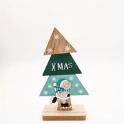 10 Pcs Christmas Sign Ornaments with Santa Claus, Snowman, Reindeer for Desk, Fireplace, Bookshelf Decor