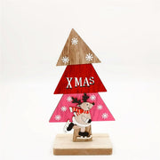 10 Pcs Christmas Sign Ornaments with Santa Claus, Snowman, Reindeer for Desk, Fireplace, Bookshelf Decor