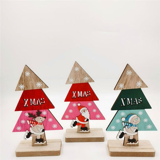 10 Pcs Christmas Sign Ornaments with Santa Claus, Snowman, Reindeer for Desk, Fireplace, Bookshelf Decor