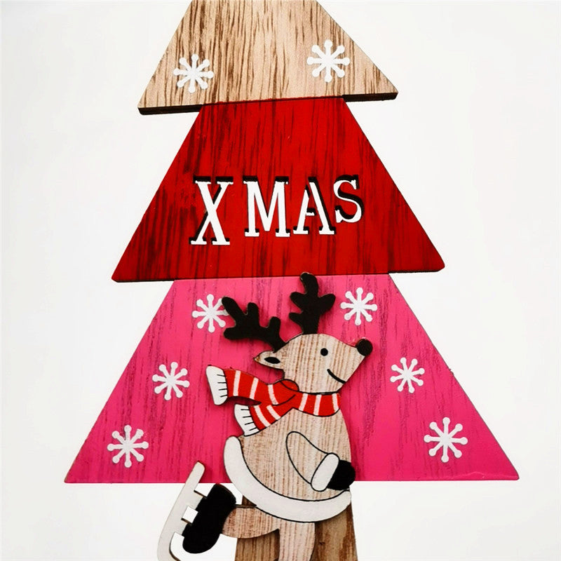 10 Pcs Christmas Sign Ornaments with Santa Claus, Snowman, Reindeer for Desk, Fireplace, Bookshelf Decor