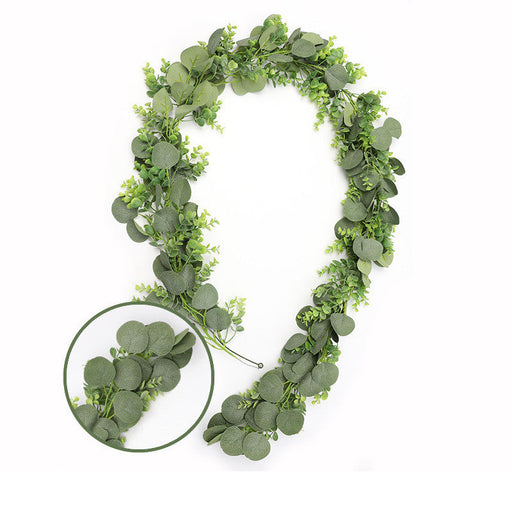 79 Inch Artificial Eucalyptus Hanging Garland Vine Leaf for Crafts Bulk Quantity