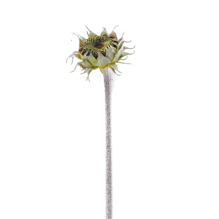 Artificial Sunflower Single Stem with Bud, Plastic & Faux Silk Fabric, Wedding Centerpiece, Bulk Faux Flowers