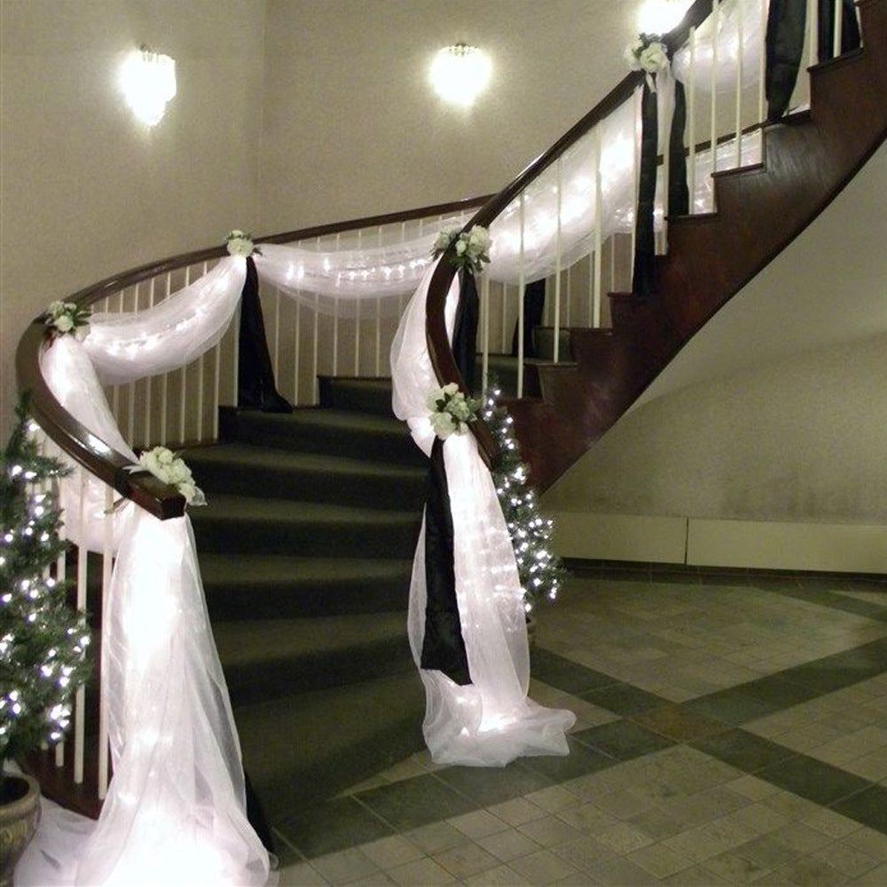 Bulk 2 pcs  Sheer Organza Drapes Outdoor Wedding Arch Backdrop Party Photography Curtains Wholesale