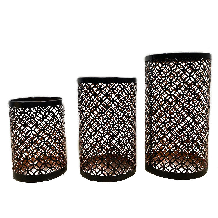 Bulk Set of 3 Metal Candle Holders Retro Votive Tealights Candlestick for Home Wedding Party Garden Indoor Balcony Living Room Dining Table Wholesale