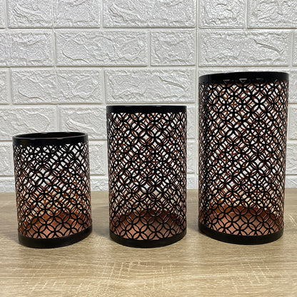 Bulk Set of 3 Metal Candle Holders Retro Votive Tealights Candlestick for Home Wedding Party Garden Indoor Balcony Living Room Dining Table Wholesale
