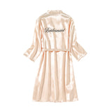 Bridal Robe for Women - Luxurious Satin Bridesmaid Robes | Long Sleeve Wedding Getting Ready Robe